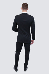 Thumbnail for Tailor's Stretch Blend Black Tuxedo | Modern or Slim Fit - Tomasso Black