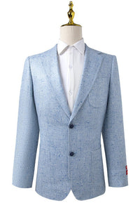 Thumbnail for Blue Snow Sport Coat Slim Fit - Tomasso Black