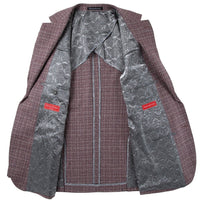 Thumbnail for Burgundy Tweed Sport Coat Slim Fit - Tomasso Black