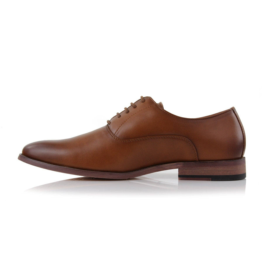 Classic Cognac Light Brown Men's Oxford Shoes - Tomasso Black