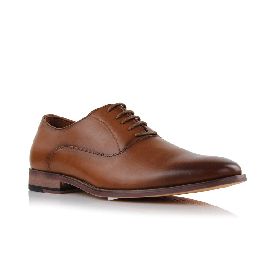 Classic Cognac Light Brown Men's Oxford Shoes - Tomasso Black