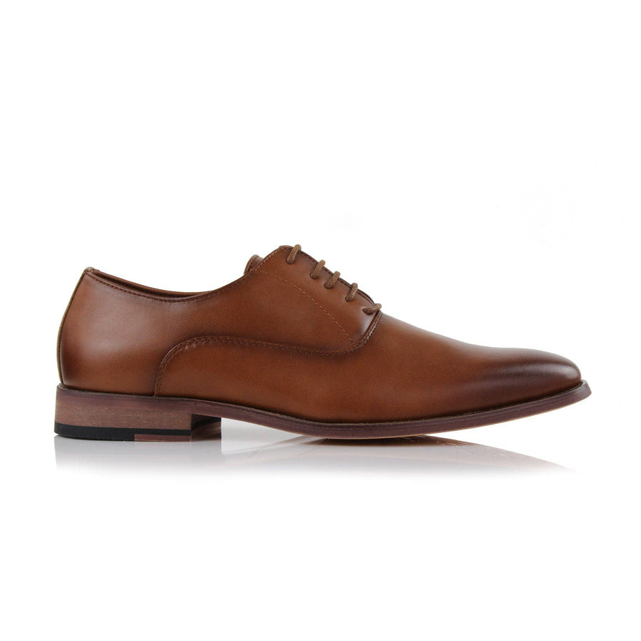 Classic Cognac Light Brown Men's Oxford Shoes - Tomasso Black