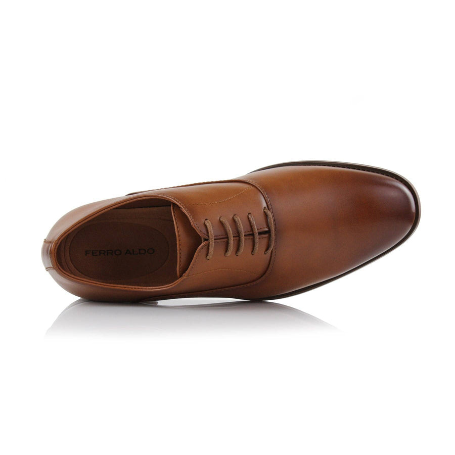 Classic Cognac Light Brown Men's Oxford Shoes - Tomasso Black