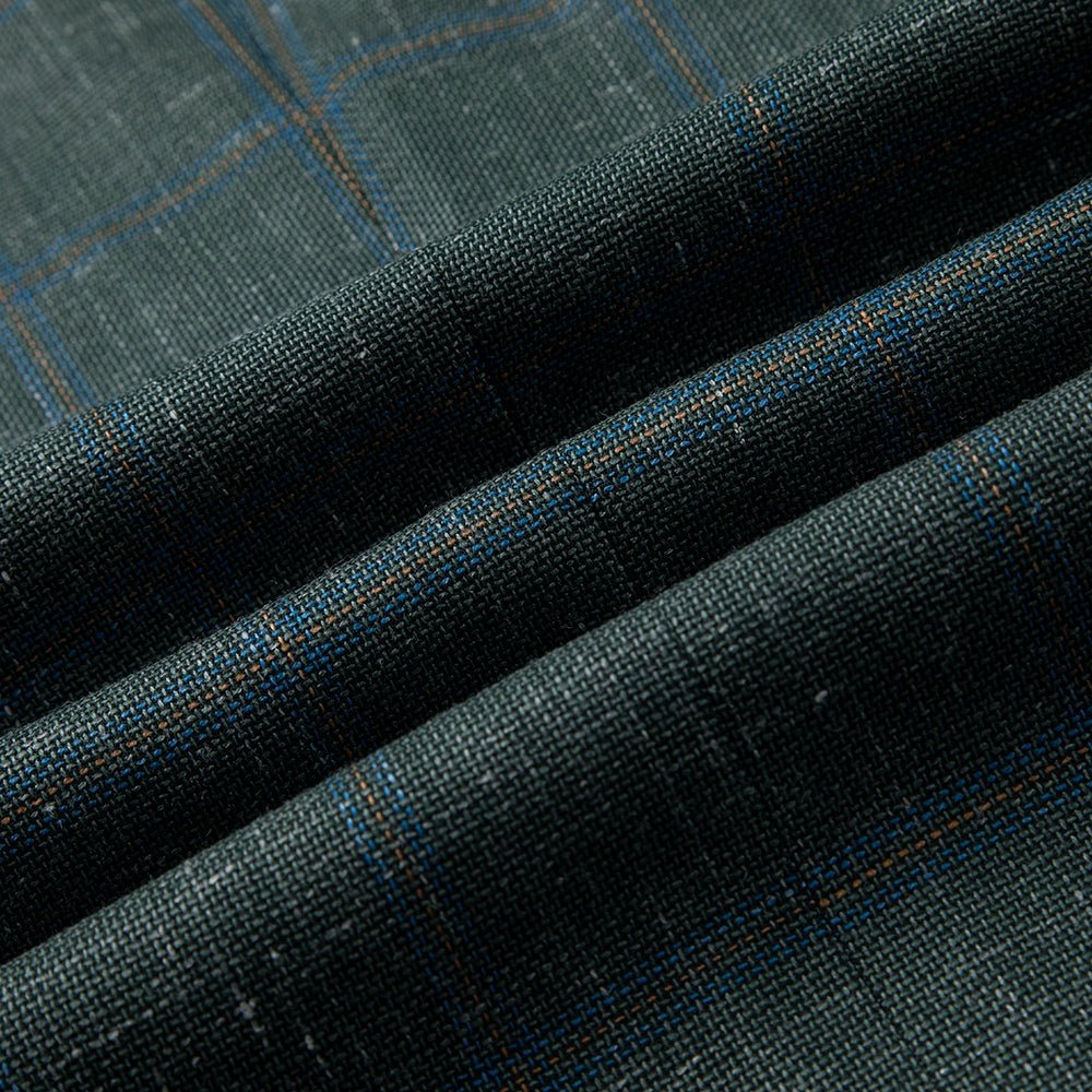 Green Check Sport Coat Slim Fit - Tomasso Black