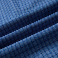 Thumbnail for Light Blue Box Check Sport Coat Slim Fit - Vitale Barberis Fabric - Tomasso Black