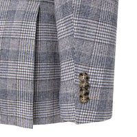 Thumbnail for Light Grey Glen Plaid Sport Coat Slim Fit - Tomasso Black