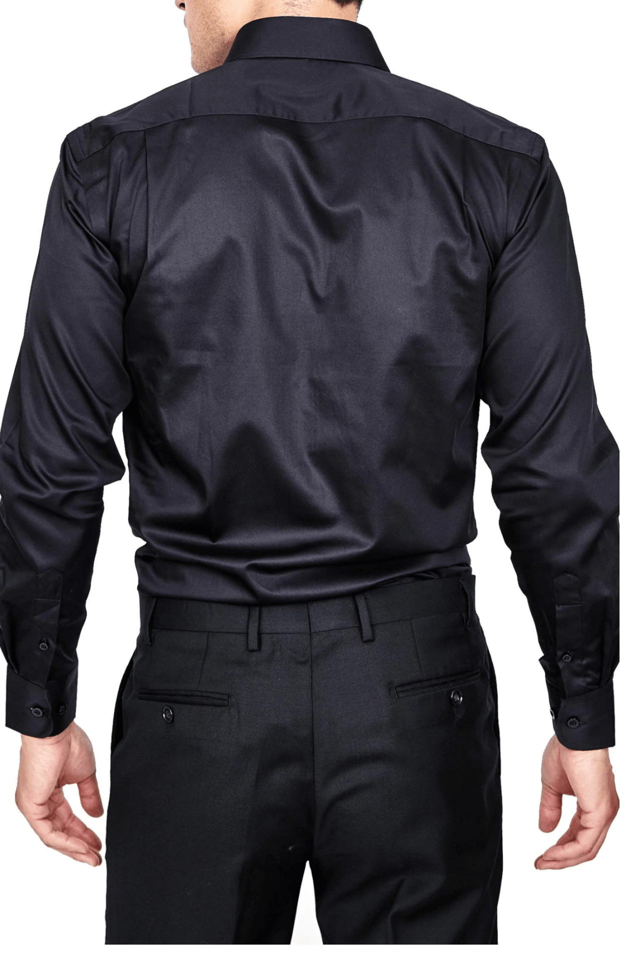 100% Cotton Black Shirt - Tomasso Black