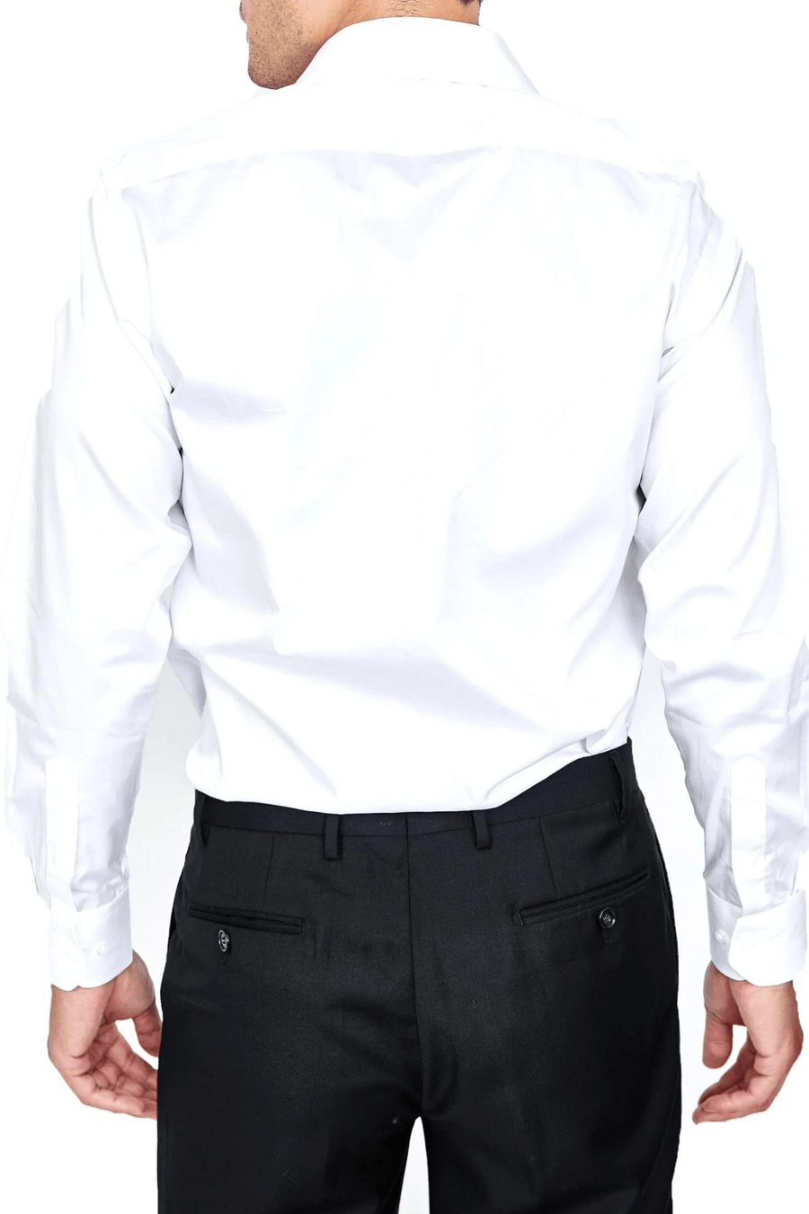 100% Cotton White Shirt - Tomasso Black