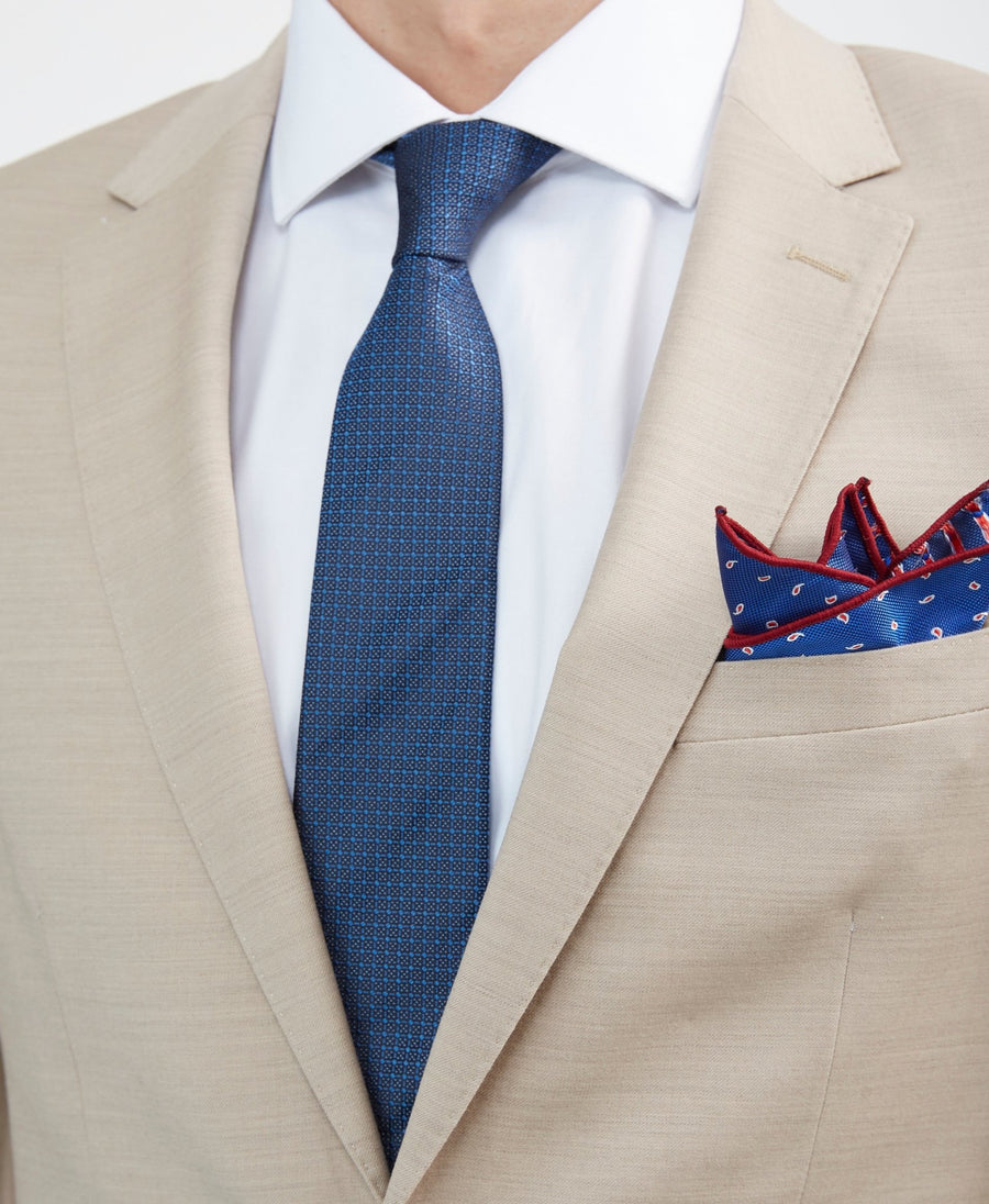 100% Merino Wool Beige Jacket - Tomasso Black