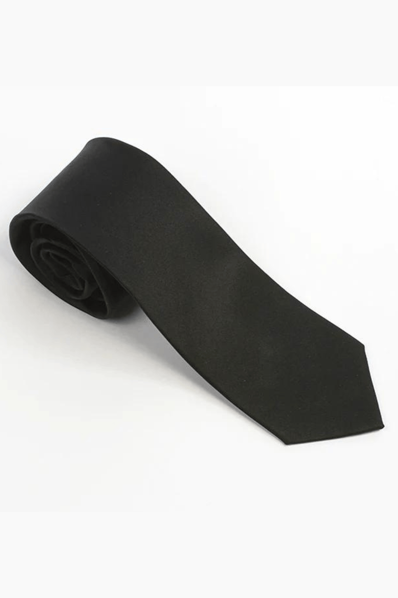 100% Woven Silk Black Tie - Tomasso Black