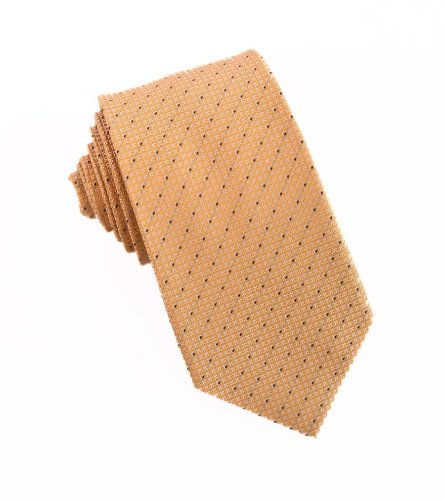 100% Woven Silk Gold Dot - Tomasso Black