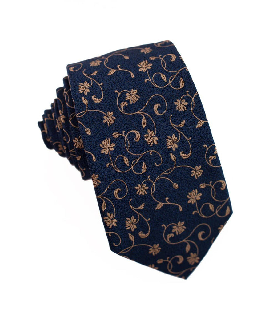 100% Woven Silk Gold Vine - Tomasso Black