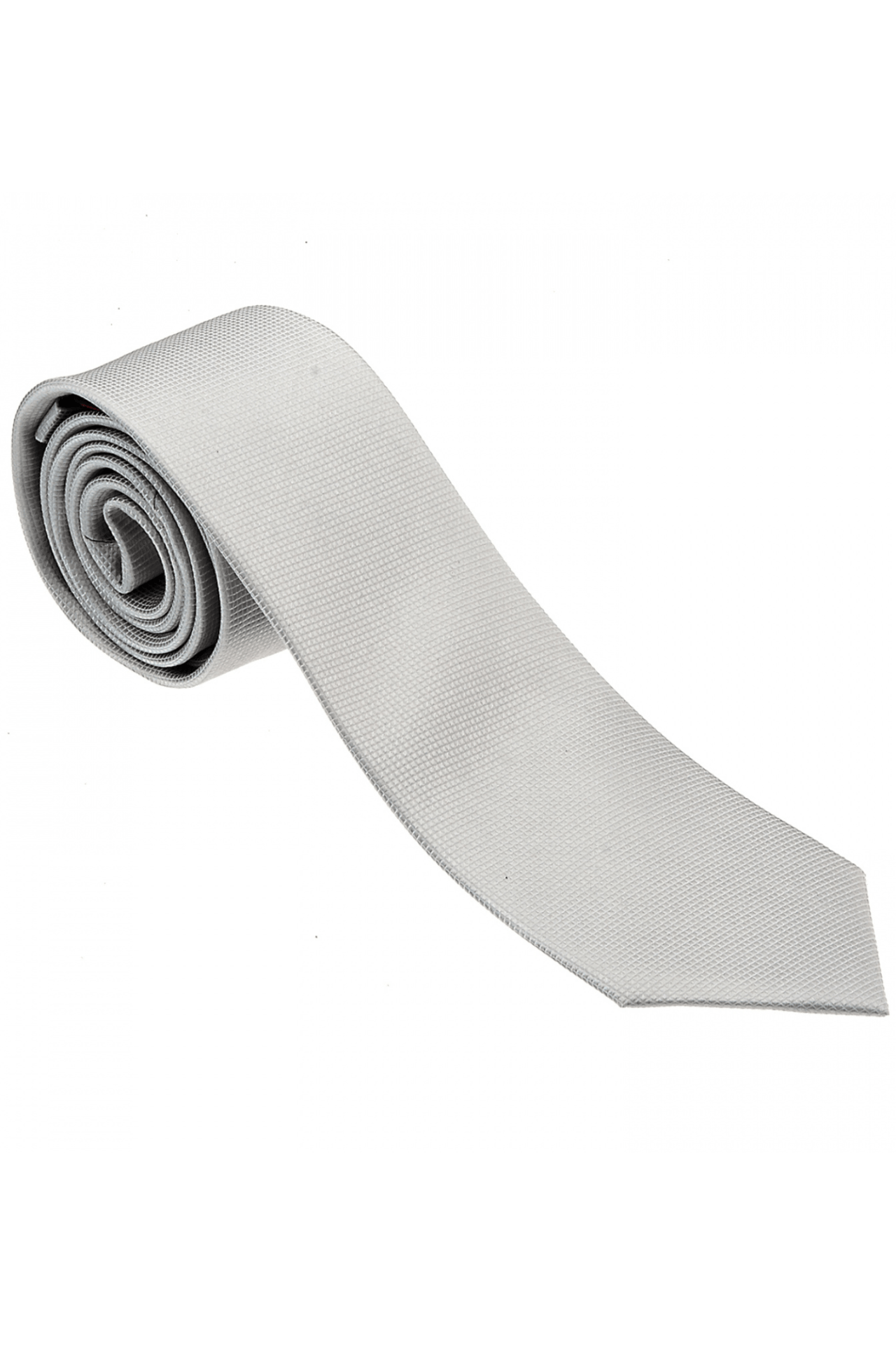 100% Woven Silk Grey Tie - Tomasso Black