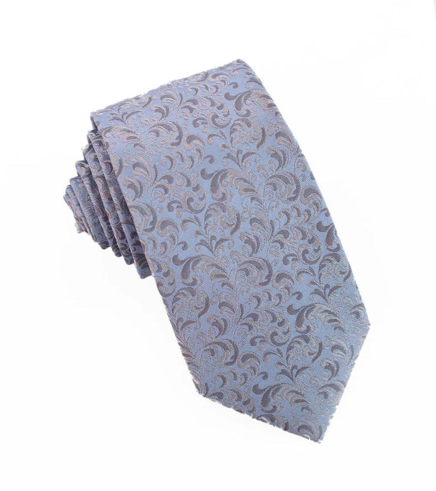 100% Woven Silk Lavender Brush Pattern - Tomasso Black