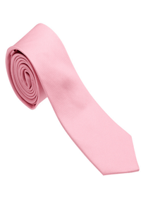 Thumbnail for 100% Woven Silk Light Pink Tie - Tomasso Black