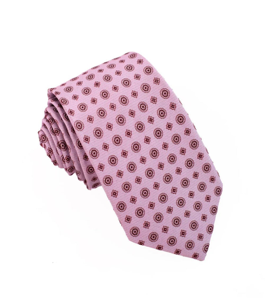 100% Woven Silk Pink Jewel - Tomasso Black