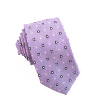 Thumbnail for 100% Woven Silk Purple Flash Pattern - Tomasso Black