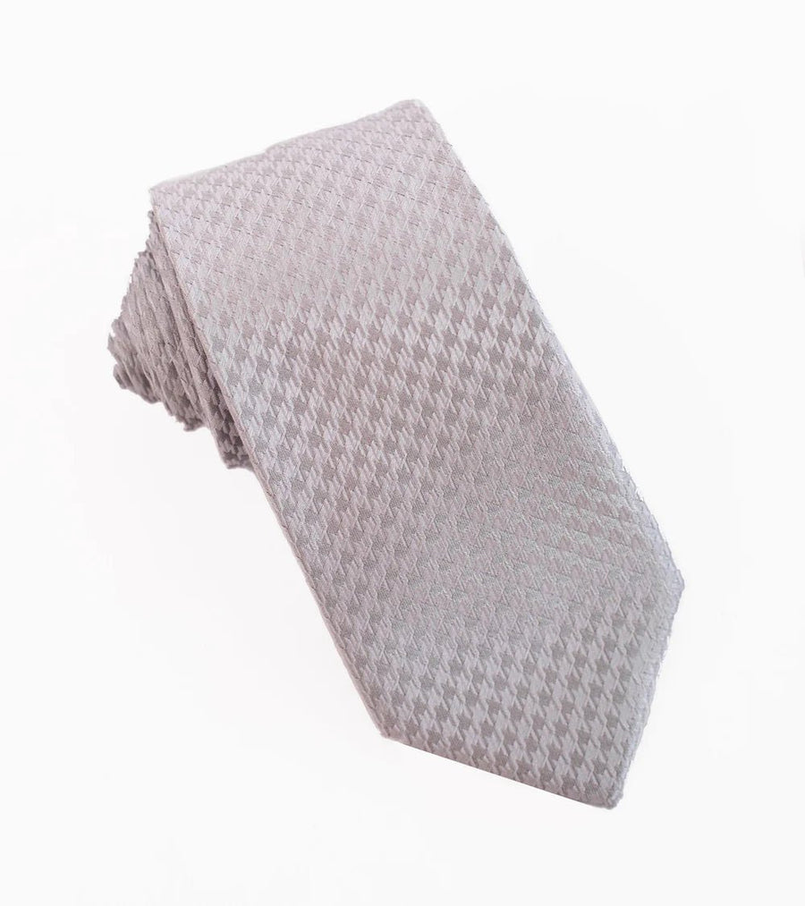 100% Woven Silk Silver Sheen Pattern - Tomasso Black