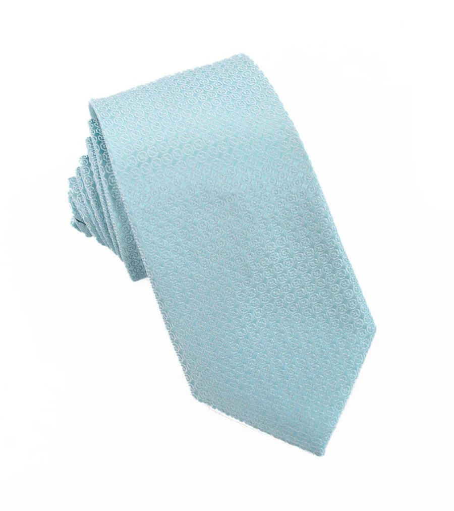 100% Woven Silk Tie Green Soft Pattern - Tomasso Black