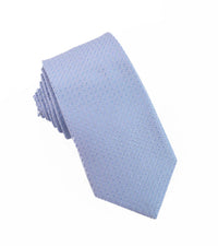 Thumbnail for 100% Woven Silk Tie Periwinkle Pattern - Tomasso Black