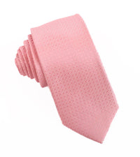 Thumbnail for 100% Woven Silk Tie Pink Soft Pattern - Tomasso Black