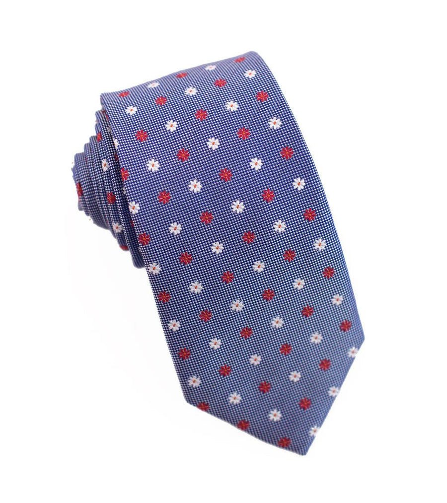 100% Woven Silk Tie Purple Pattern - Tomasso Black