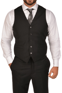 Thumbnail for Black Tailor's Stretch Collection Vest - Tomasso Black