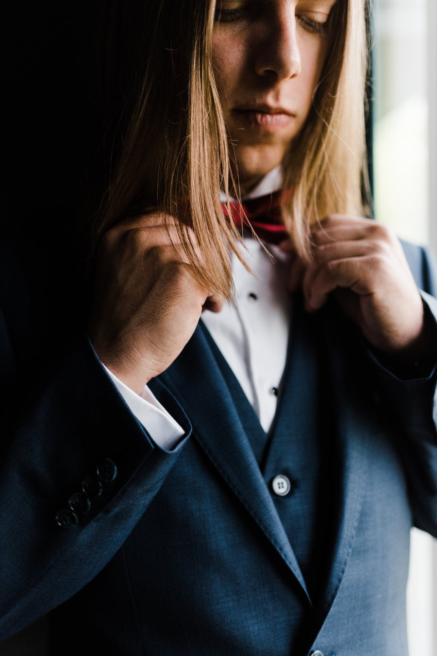 Italian Cut Men's Royal Blue Jacket - Tomasso Black