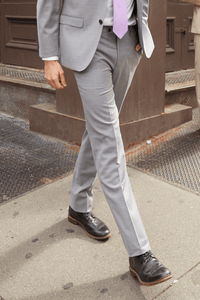 Thumbnail for Lite Grey Dress Pant Made From 100% Merino Wool - Tomasso Black
