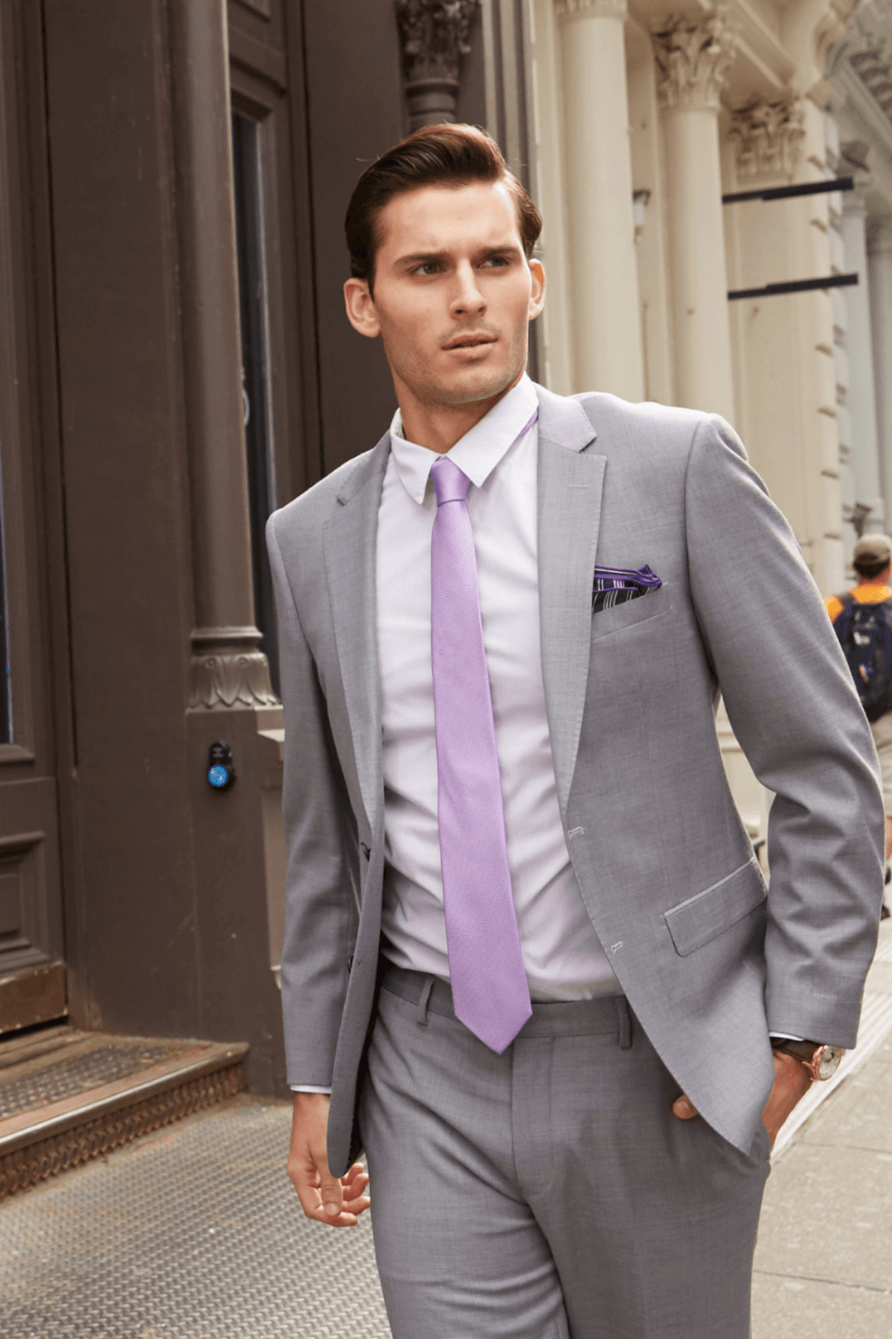 Lite Grey Suit Jacket Made From 100% Merino Wool – Tomasso Black