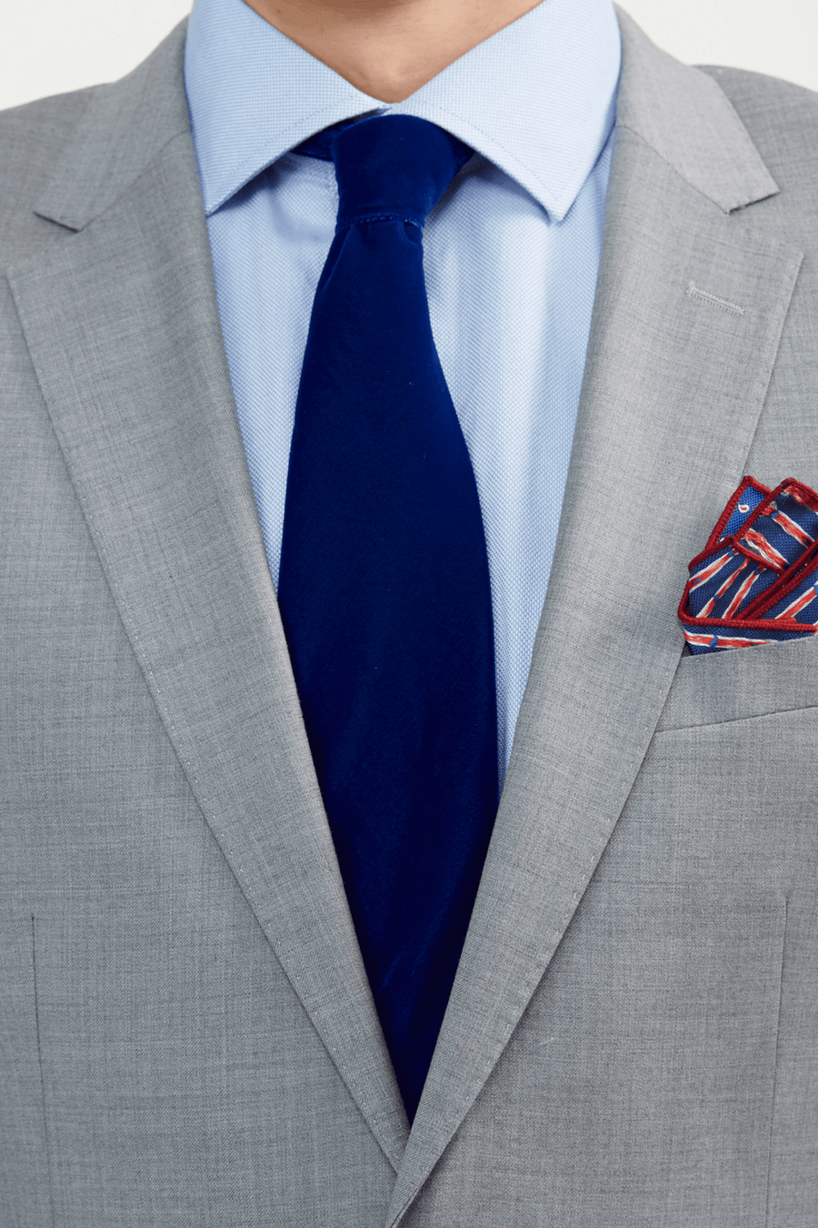 Lite Grey Suit Jacket Made From 100% Merino Wool - Tomasso Black