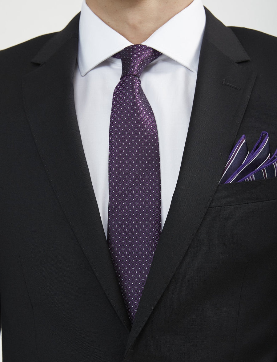 Luxurious 100% Super Fine Italian Wool Black Suit Jacket - Tomasso Black