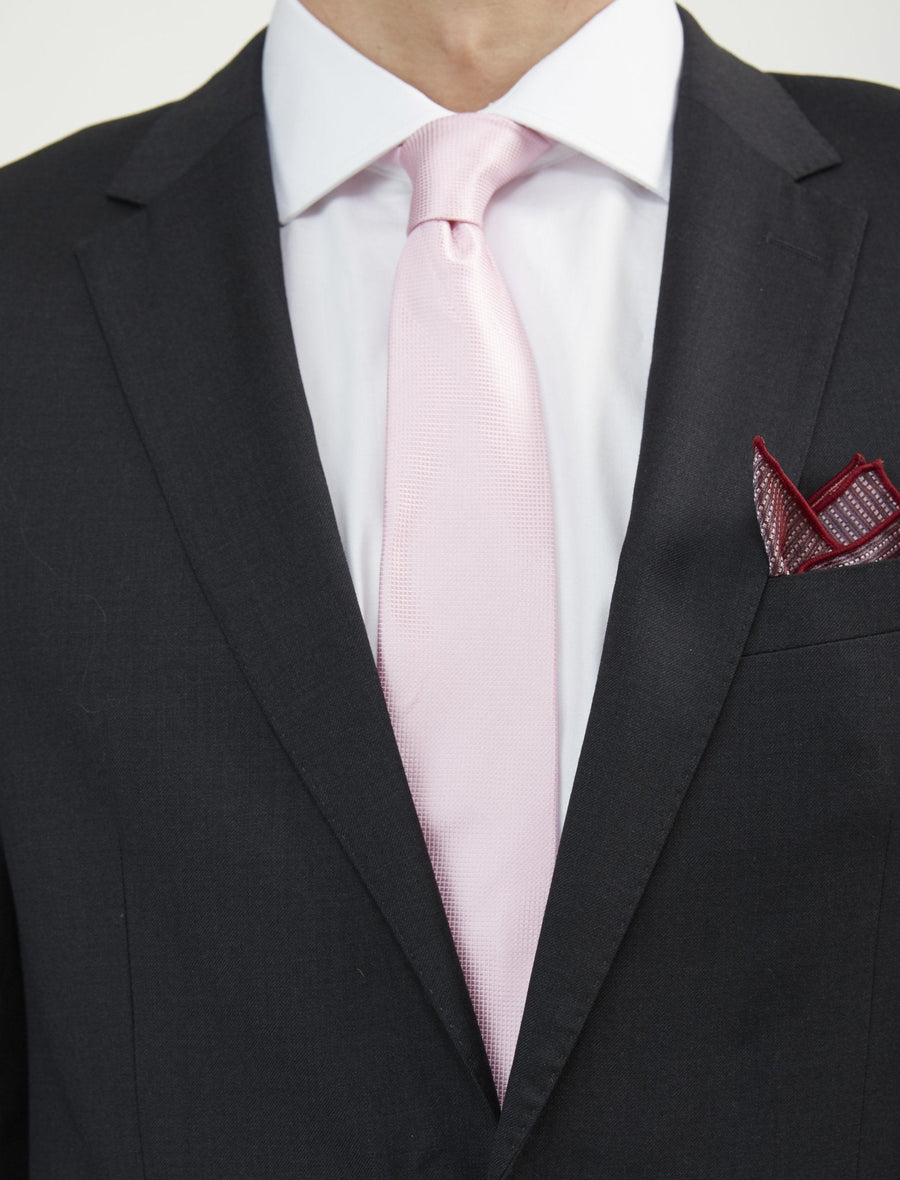 Luxurious 100% Super Fine Italian Wool Charcoal Grey Jacket - Tomasso Black