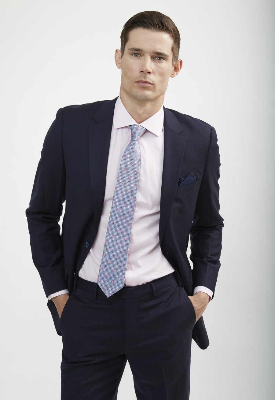 Luxurious Navy Blue Italian Cut Jacket - Tomasso Black