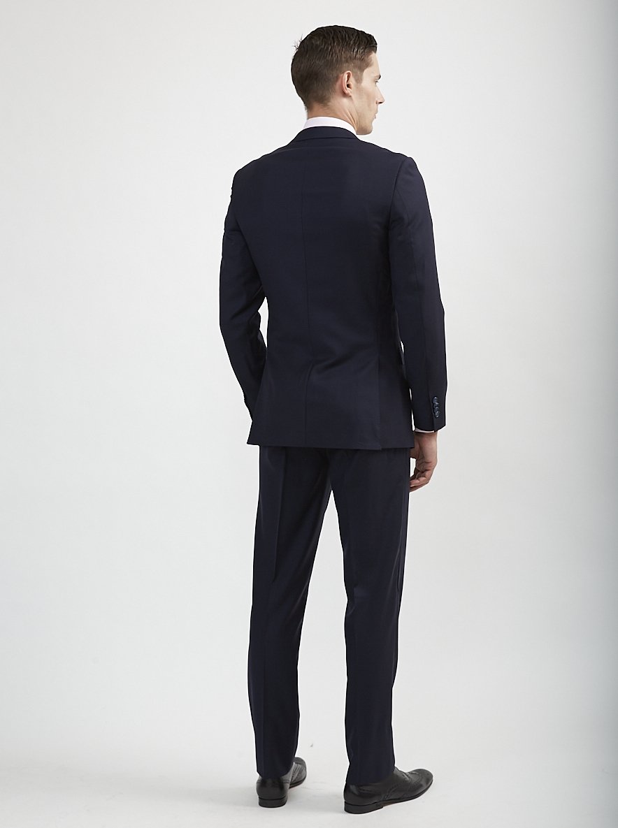 Luxurious Navy Blue Italian Cut Pant - Tomasso Black