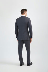 Thumbnail for Luxurious Wool Medium Grey Suit Pants - Tomasso Black