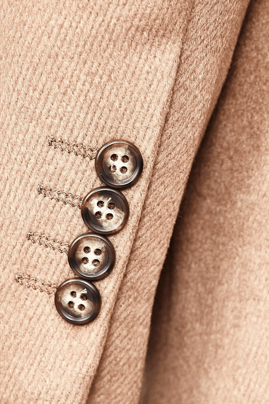 Luxury Overcoat Wool and Cashmere - Camel - Tomasso Black