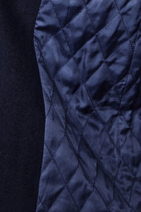 Thumbnail for Luxury Overcoat Wool and Cashmere - Navy - Tomasso Black
