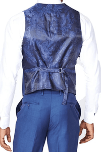 Thumbnail for Royal Blue Luxurious Italian Wool Collection Vest - Tomasso Black