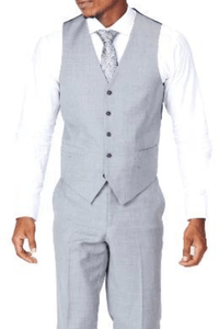 Thumbnail for Shark Grey Tailor's Stretch Collection Vest - Tomasso Black