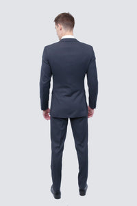 Thumbnail for Tailor's Stretch Blend Suit | Charcoal Grey Modern or Slim Fit - Tomasso Black