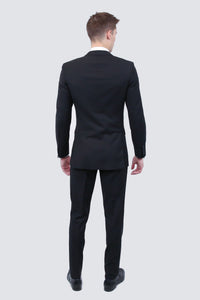 Thumbnail for Tailor's Stretch Blend Suit | Classic Black Modern or Slim Fit - Tomasso Black