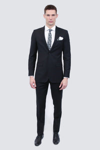 Thumbnail for Tailor's Stretch Blend Suit | Classic Black Modern or Slim Fit - Tomasso Black