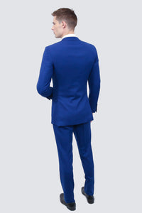 Thumbnail for Tailor's Stretch Blend Suit | French Blue Modern or Slim Fit - Tomasso Black