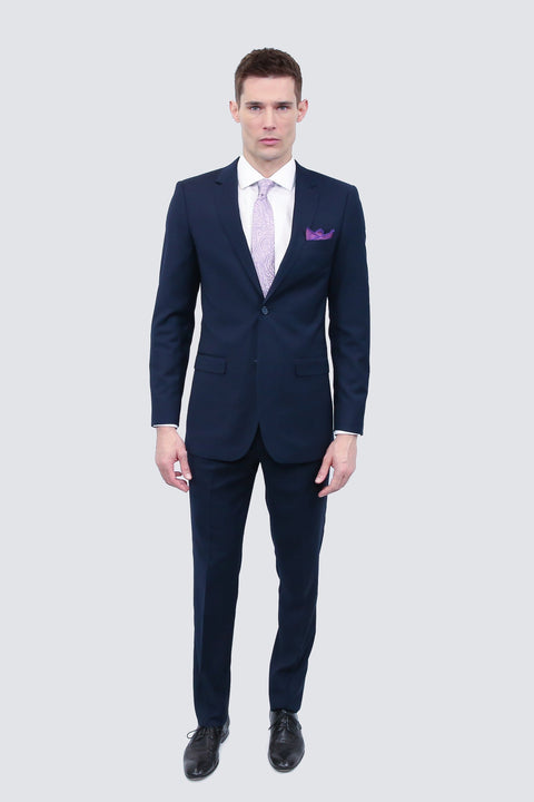 Tailor's Stretch Blend Suit | Navy Blue | Shop Suits Online