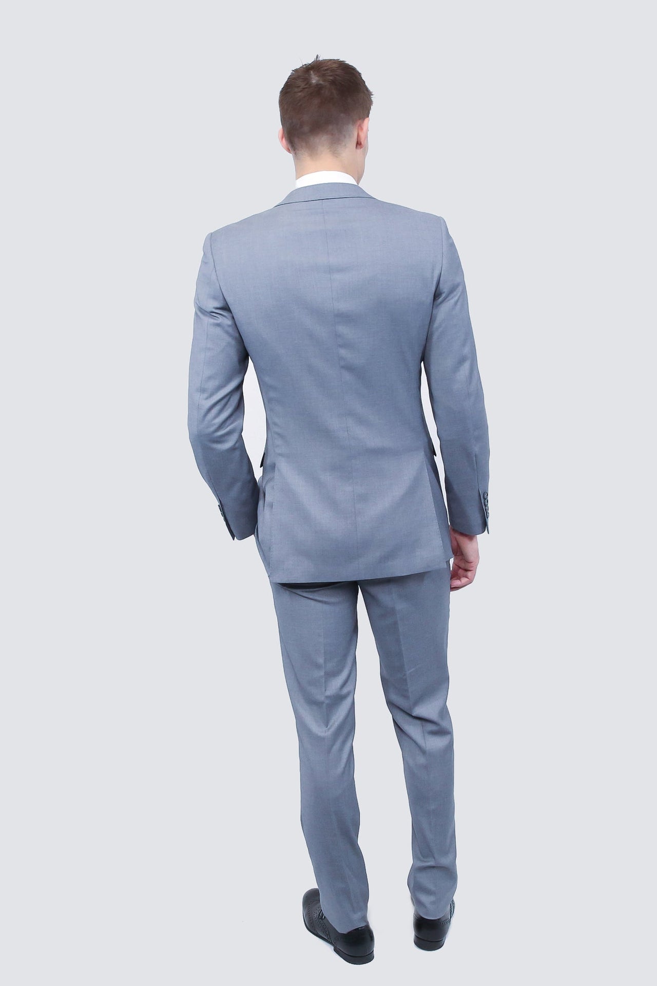 Tailor's Stretch Blend Suit | Shark Grey Modern or Slim Fit - Tomasso Black